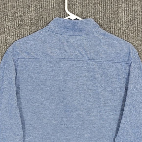 Fairlane Sweater Mens Large Blue 1/4 Zip Long Sleeve Athletic Pullover Shirt - Picture 8 of 11